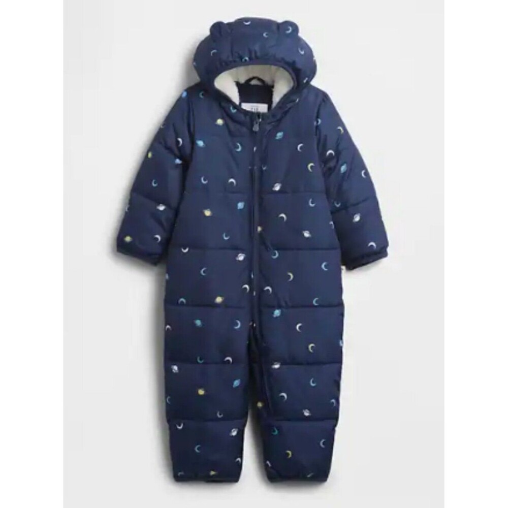 BabyGap ColdControl Max Snowsuit Quilted Water Resistant Winter Blue Fully Lined